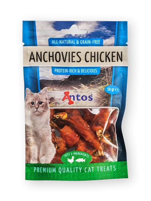Cat Treats Ansjovis&Kip 50 gr
