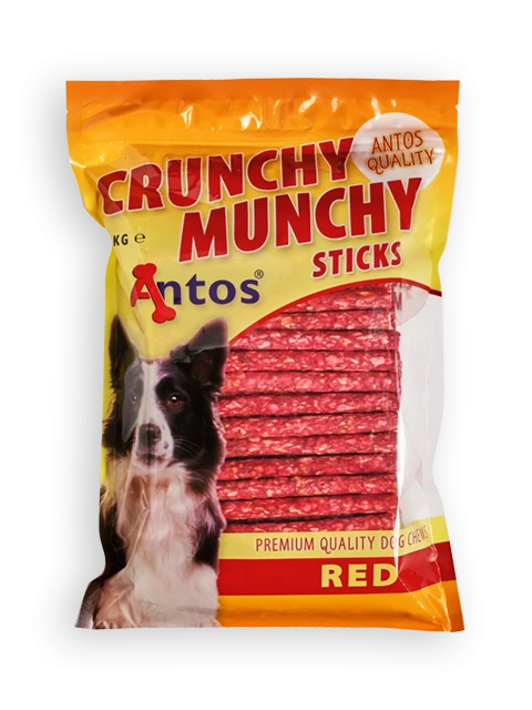 Crunchy Munchy Sticks 5" 10 mm Rood