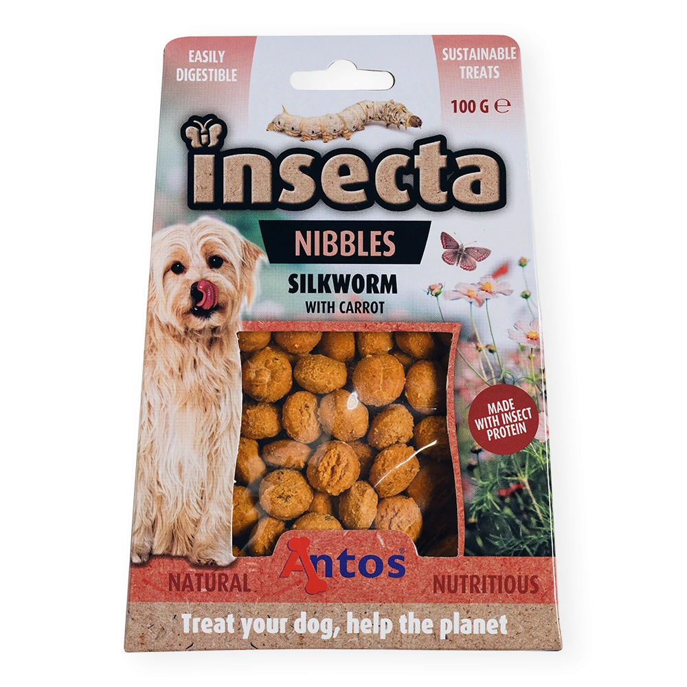 Insecta Nibbles Zijderups & Wortel 100 gr