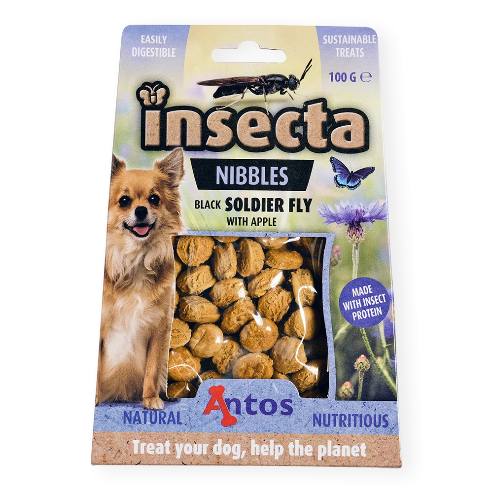 Insecta Nibbles Zwarte Soldatenvlieg & Appel 100 gr