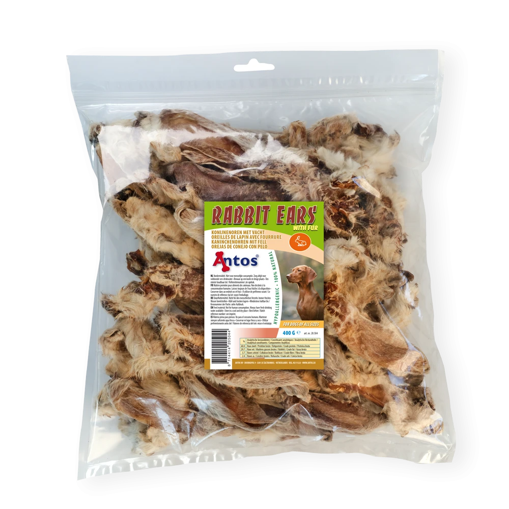 Konijnenoren met Vacht 400 gr