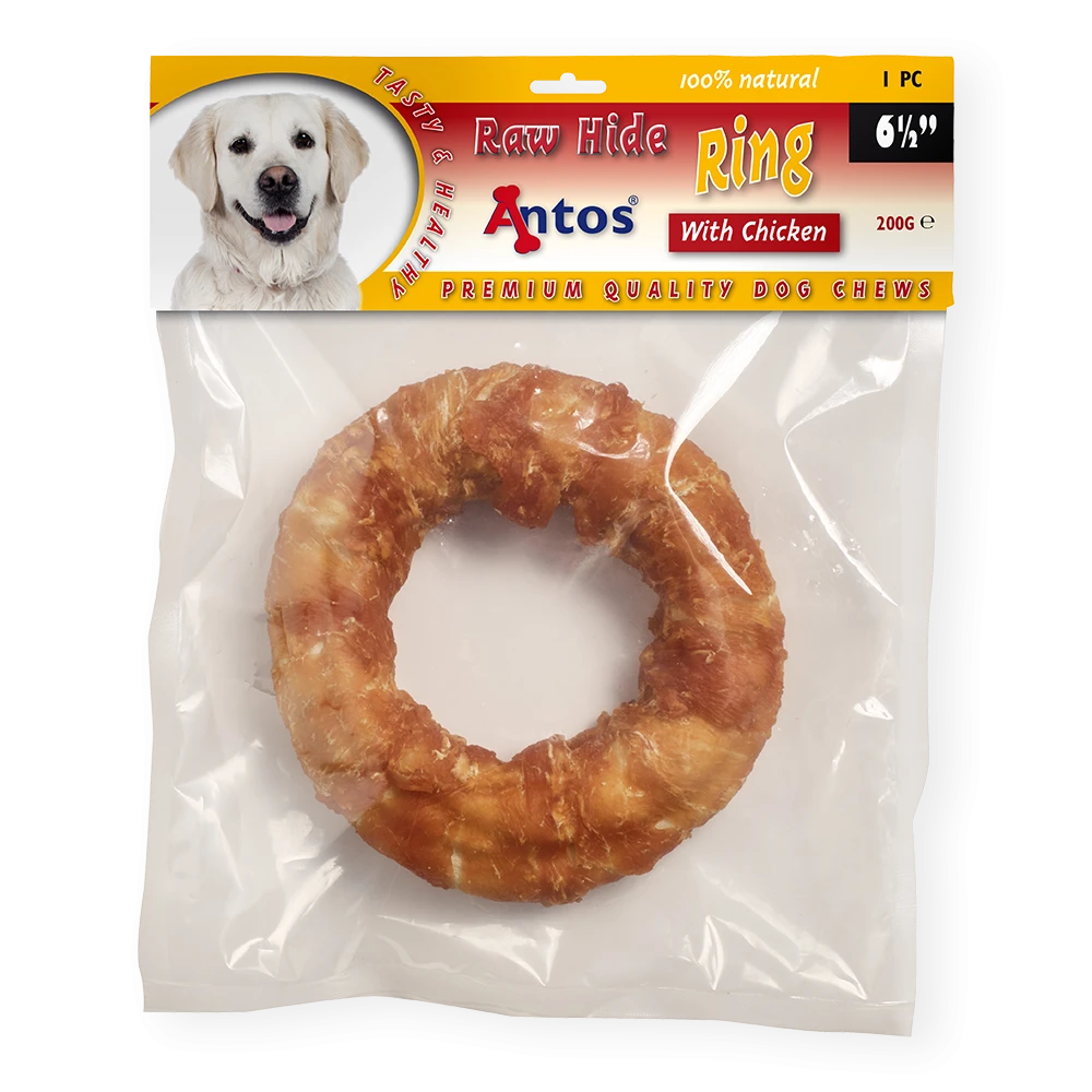 Raw Hide White + Chicken Ring 6½" 1 stuk