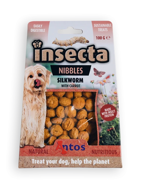 Insecta Nibbles Zijderups & Wortel 100 gr