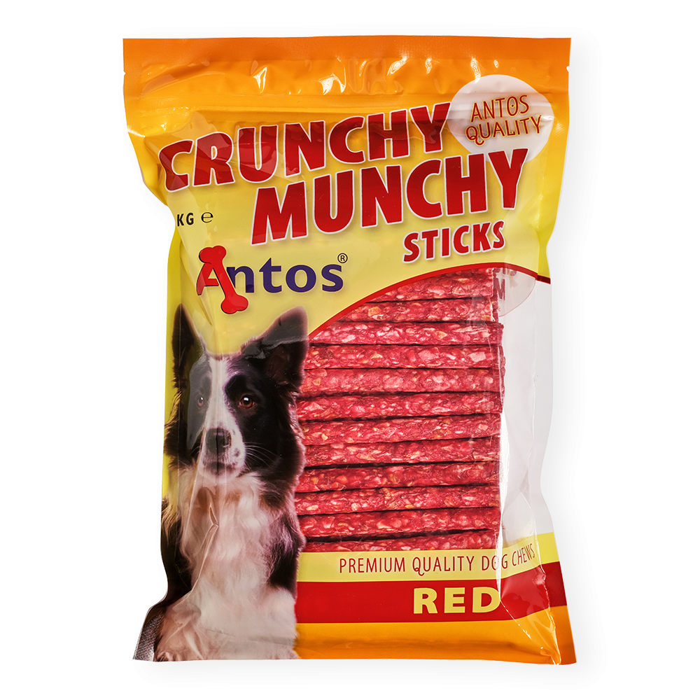 Crunchy Munchy Sticks 5" 10 mm Rood