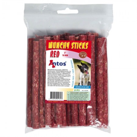 Munchy Sticks 5" 10 mm Rood 25 stuks